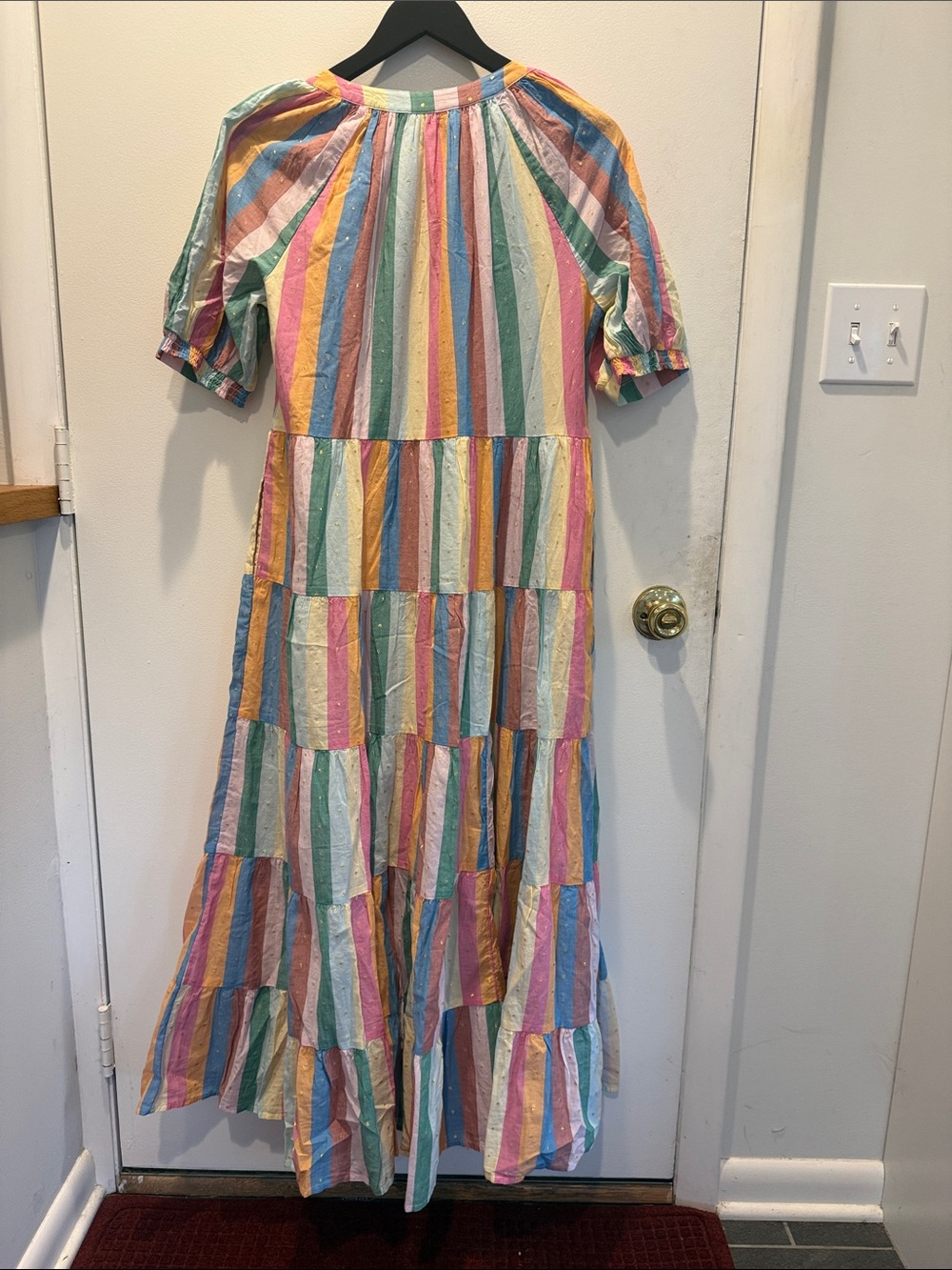 Boden Multicolor Pastel Striped Tiered Maxi Dress never worn - Picture 4 of 4